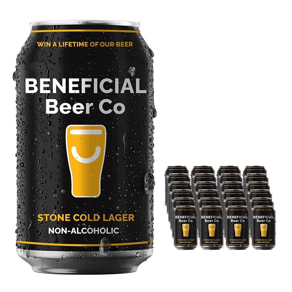 Beneficial Beer Stone Cold Lager Alc-Free 375ml - Beneficial Beer Co - Craftzero