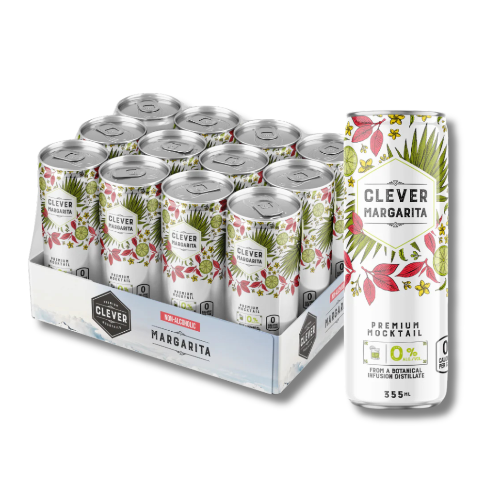 Clever Mocktails Non Alcoholic Margarita Zero Sugar 355ml