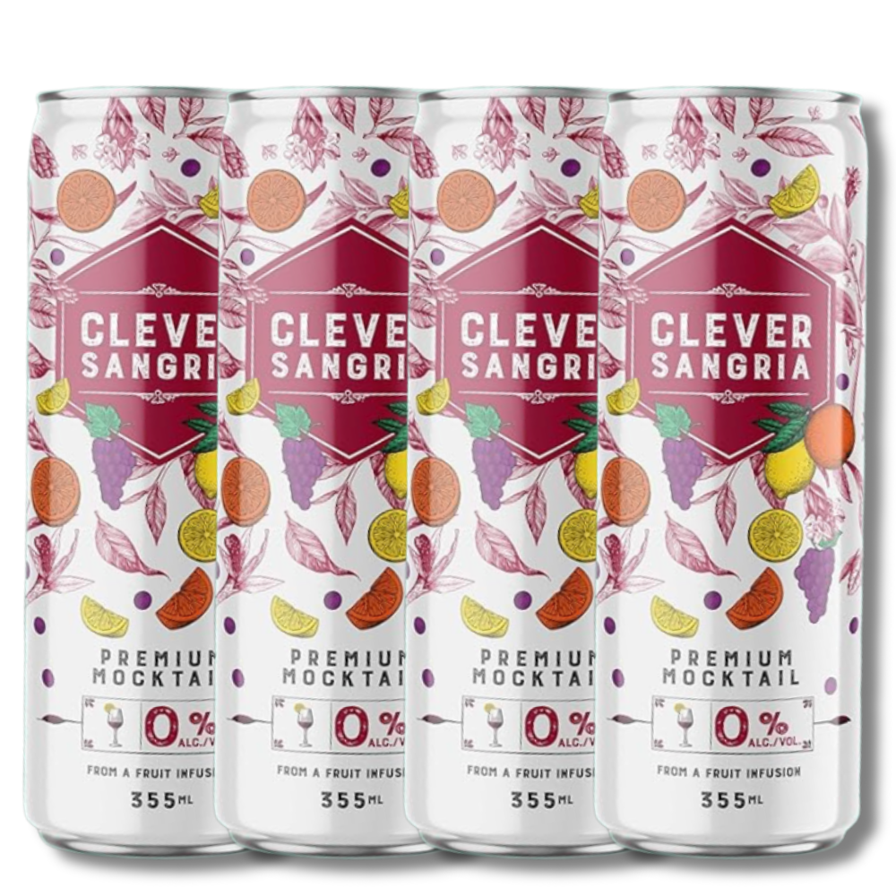 Clever Mocktails Non Alcoholic Red Sangria 355ml