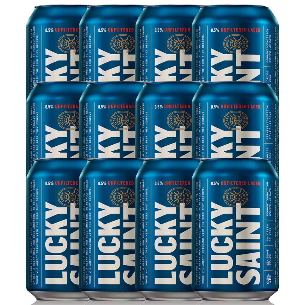 Lucky Saint Unfiltered Lager 330ml - Non Alcoholic Beer - Lucky Saint - Craftzero