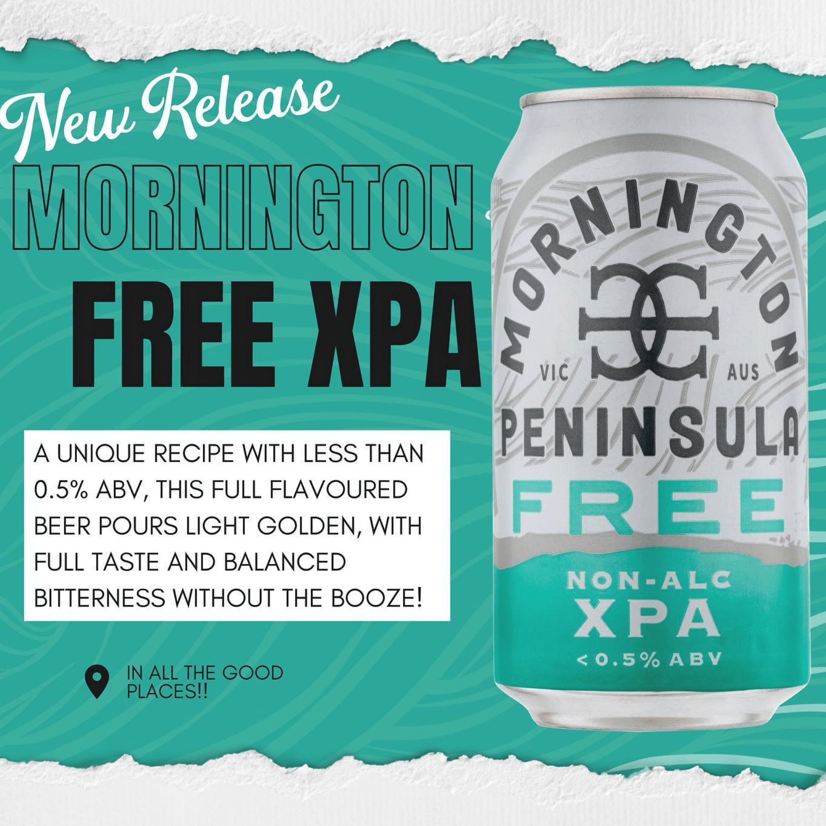 Mornington Free Non-Alc XPA 375ml - Mornington Brewery - Craftzero