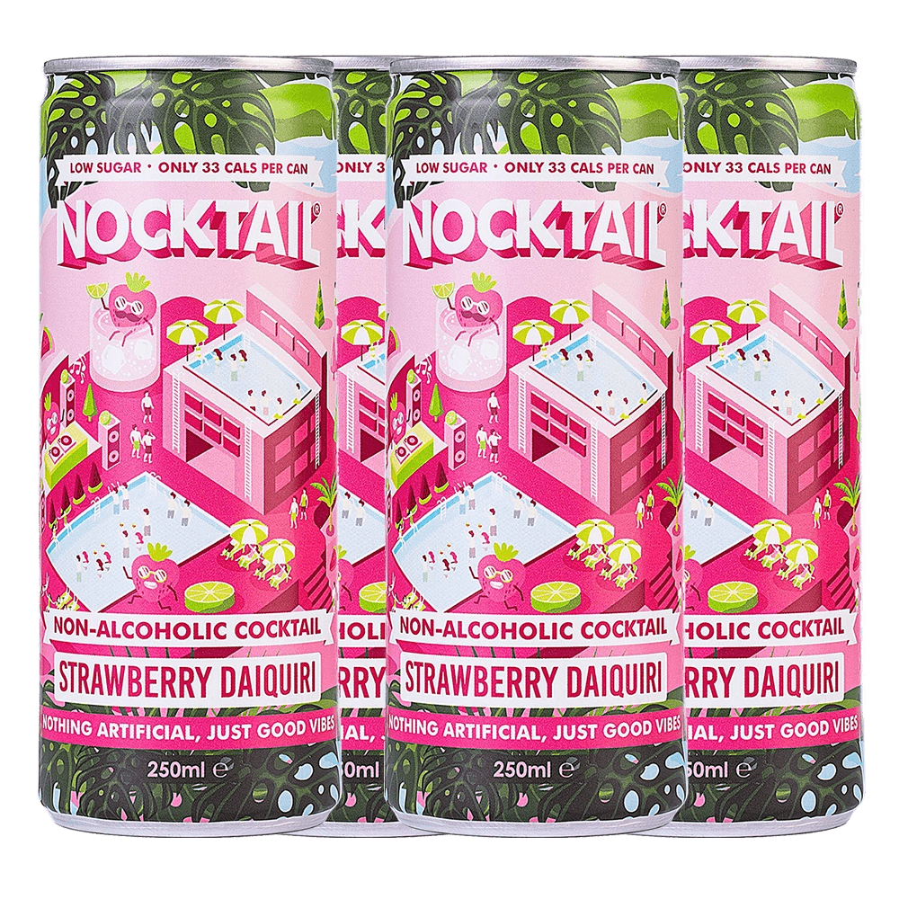 Nocktail Strawberry Daiquiri Premixed Mocktail 250mL - Nocktail - Craftzero