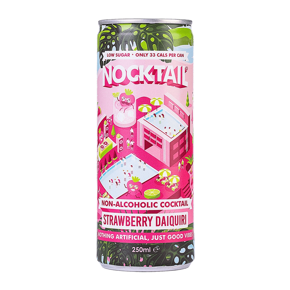 Nocktail Strawberry Daiquiri Premixed Mocktail 250mL - Nocktail - Craftzero
