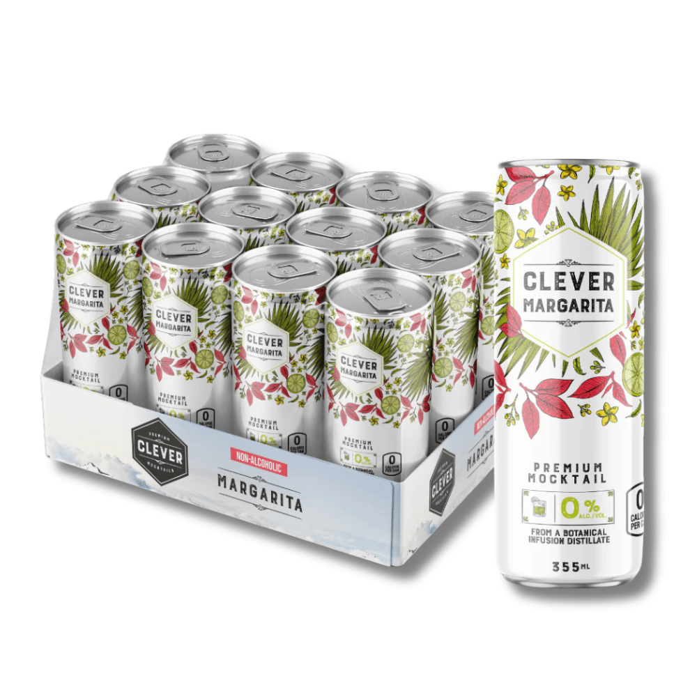Clever Mocktails Non Alcoholic Margarita Zero Sugar 355ml - Clever Mocktails - Craftzero