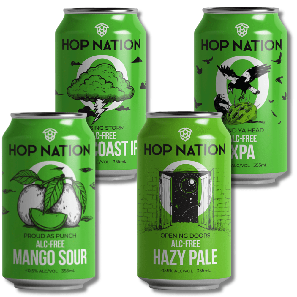 Hop Nation Heaven - Non - Alcoholic Beer Bundle (16 Pack) | Hop Nation Brewing Co. | Craftzero