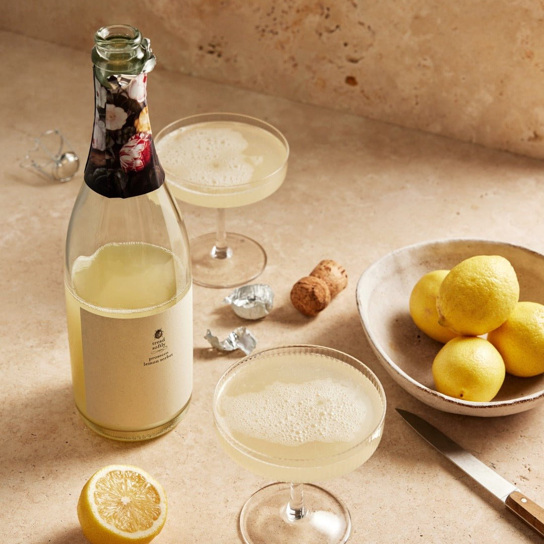 Tread Softly Everything Except Alcohol - Free Prosecco Lemon Sorbet 750mL | Tread Softly | Craftzero