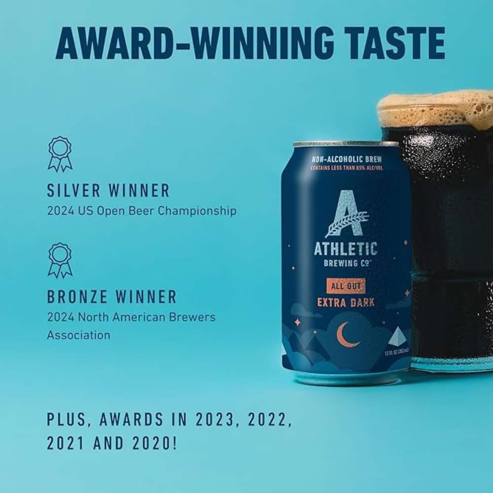 Athletic Brewing Co. All Out Extra Dark Stout 355ml - Athletic Brewing Co. - Craftzero