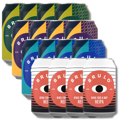 Brulo Non-Alcoholic IPA Mixed Case 330ml (16 Pack) - BRULO - Craftzero