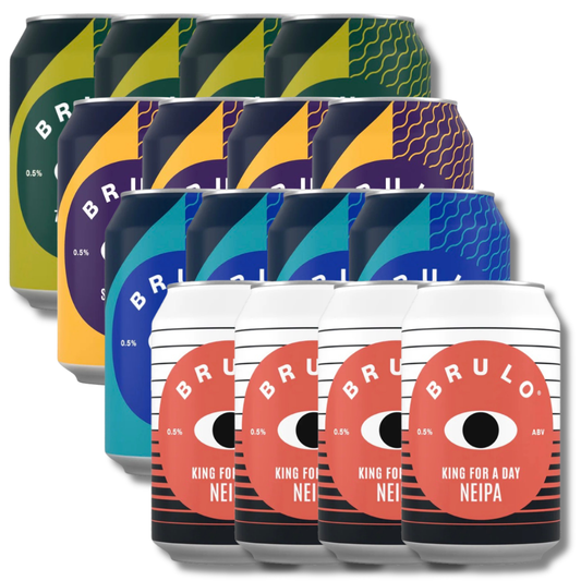 Brulo Non-Alcoholic IPA Mixed Case 330ml (16 Pack) - BRULO - Craftzero