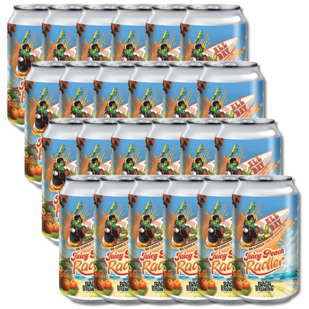 Bach Brewing All Day Peach Radler Non Alc Hazy IPA 330ml