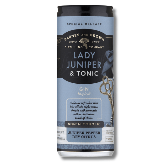 Barnes and Brown Non Alcoholic Lady Juniper & Tonic (Gin Inspired) RTD 250ml - Barnes & Brown - Craftzero