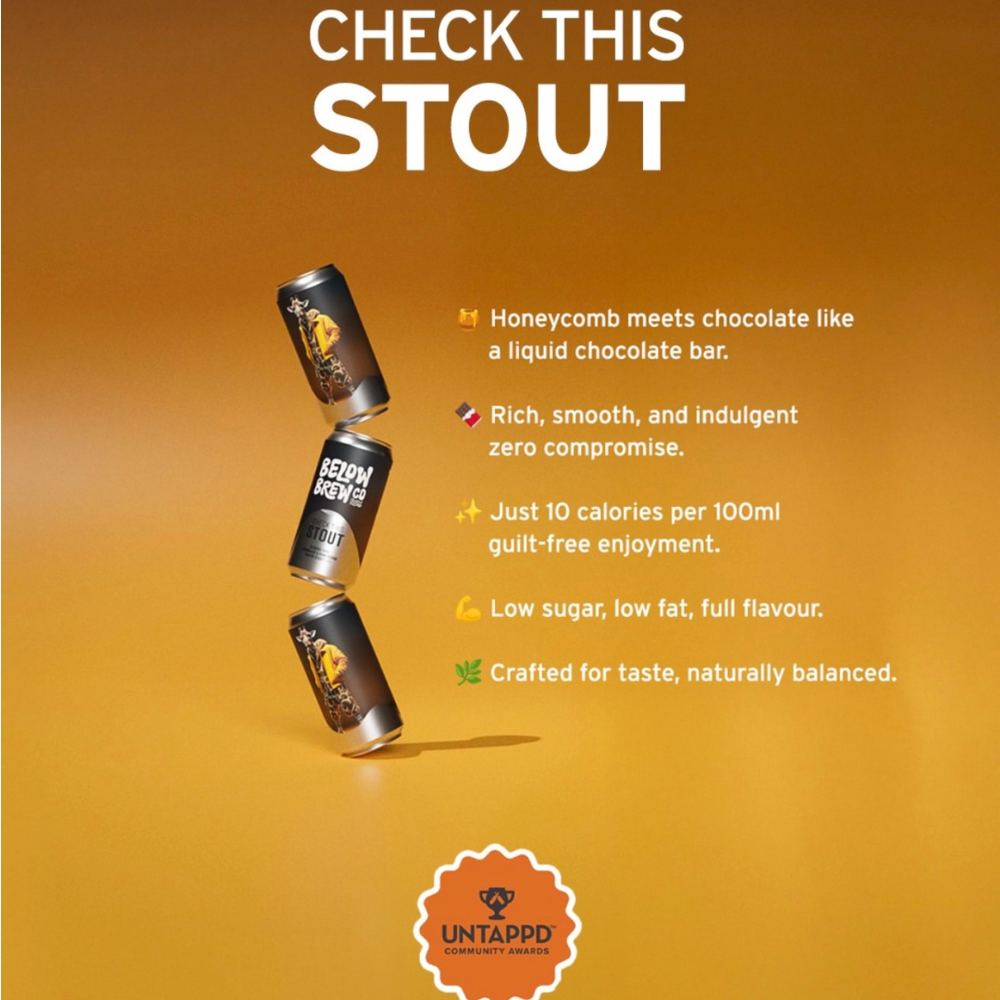 Below Brew Co Pastry Stout - Check This Stout 440ml - Below Brew Co - Craftzero