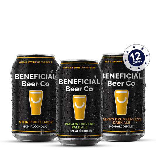 Beneficial Brews Trio: Crafted Lager, Ale & Drunkenless Bundle - Beneficial Beer Co - Craftzero
