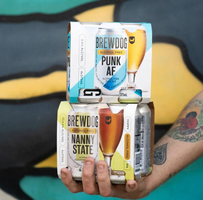 BrewDog Duo Bundle: Nanny State & Punk AF Non-Alcoholic Beers (16 Pack) - BrewDog - Craftzero