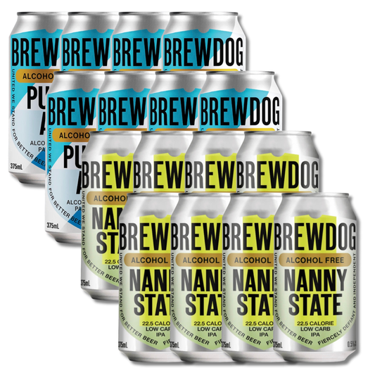 BrewDog Duo Bundle: Nanny State & Punk AF Non-Alcoholic Beers (16 Pack) - BrewDog - Craftzero
