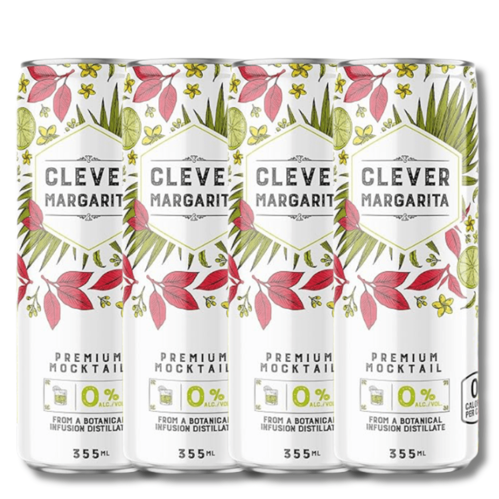 Clever Mocktails Non Alcoholic Margarita Zero Sugar 355ml - Clever Mocktails - Craftzero