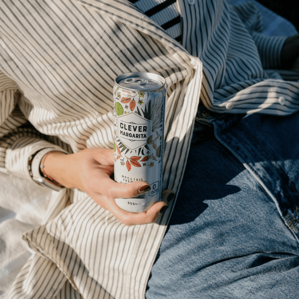 Clever Mocktails Non Alcoholic Margarita Zero Sugar 355ml - Clever Mocktails - Craftzero