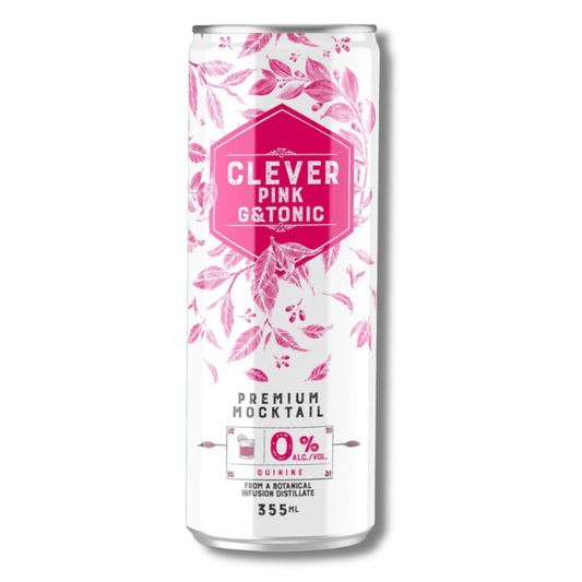 Clever Mocktails Non Alcoholic Pink Gin & Tonic 355ml - Clever Mocktails - Craftzero