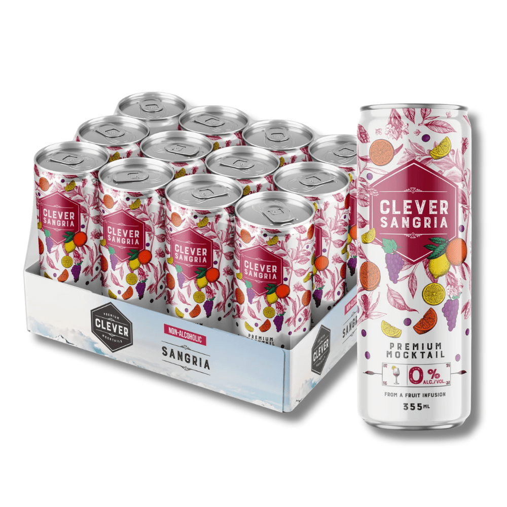 Clever Mocktails Non Alcoholic Red Sangria 355ml - Clever Mocktails - Craftzero