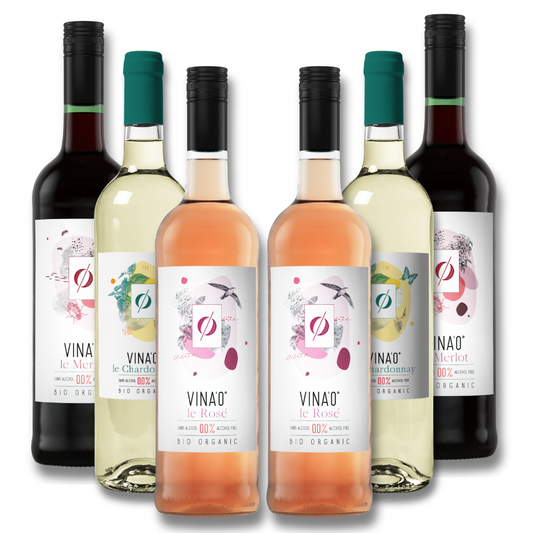 VINA’0° Organic & Non-Alcoholic Wine Trio Bundle (6 pack)
