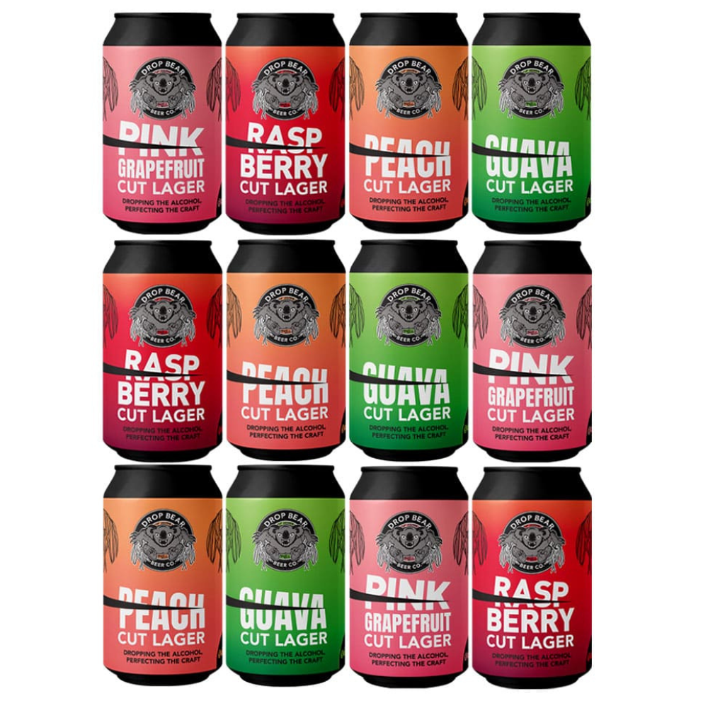 Drop Bear Non-Alcoholic Cut Lager Mixed Pack 330ml (16 Pack) - Drop Bear - Craftzero