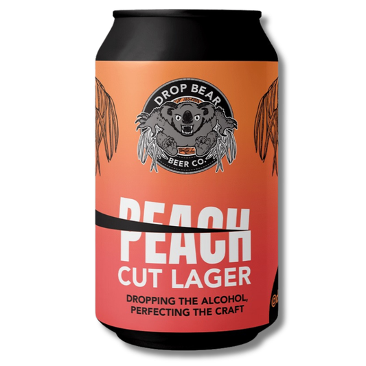 Drop Bear Non-Alcoholic Peach Cut Lager 330ml ***BBD 08/26*** - Drop Bear - Craftzero