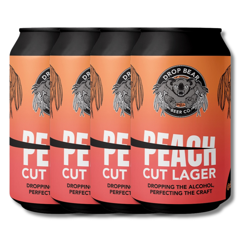 Drop Bear Non-Alcoholic Peach Cut Lager 330ml ***BBD 08/26*** - Drop Bear - Craftzero