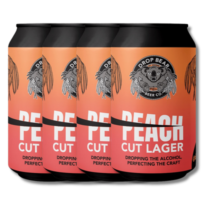 Drop Bear Non-Alcoholic Peach Cut Lager 330ml ***BBD 08/26*** - Drop Bear - Craftzero