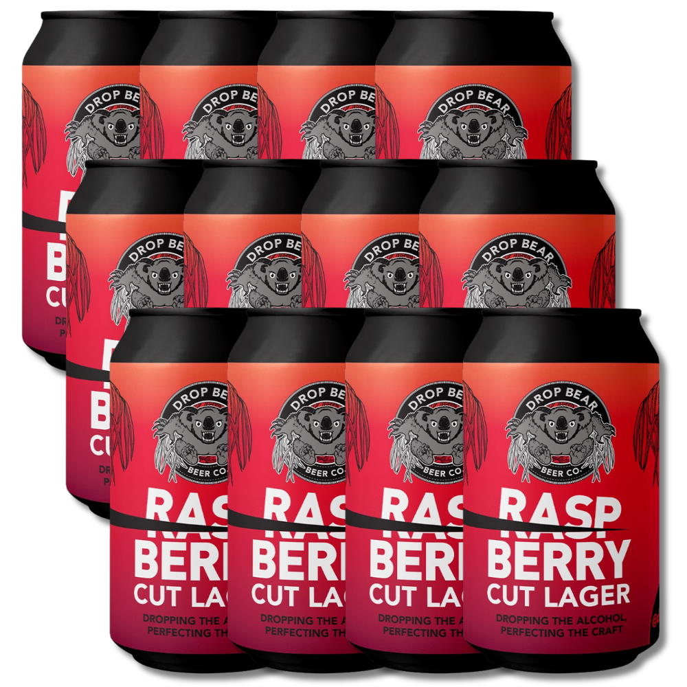 Drop Bear Non-Alcoholic Raspberry Cut Lager 330ml ***BBD 08/26*** - Drop Bear - Craftzero