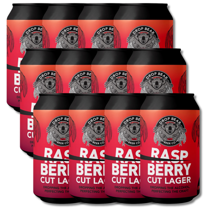 Drop Bear Non-Alcoholic Raspberry Cut Lager 330ml ***BBD 08/26*** - Drop Bear - Craftzero