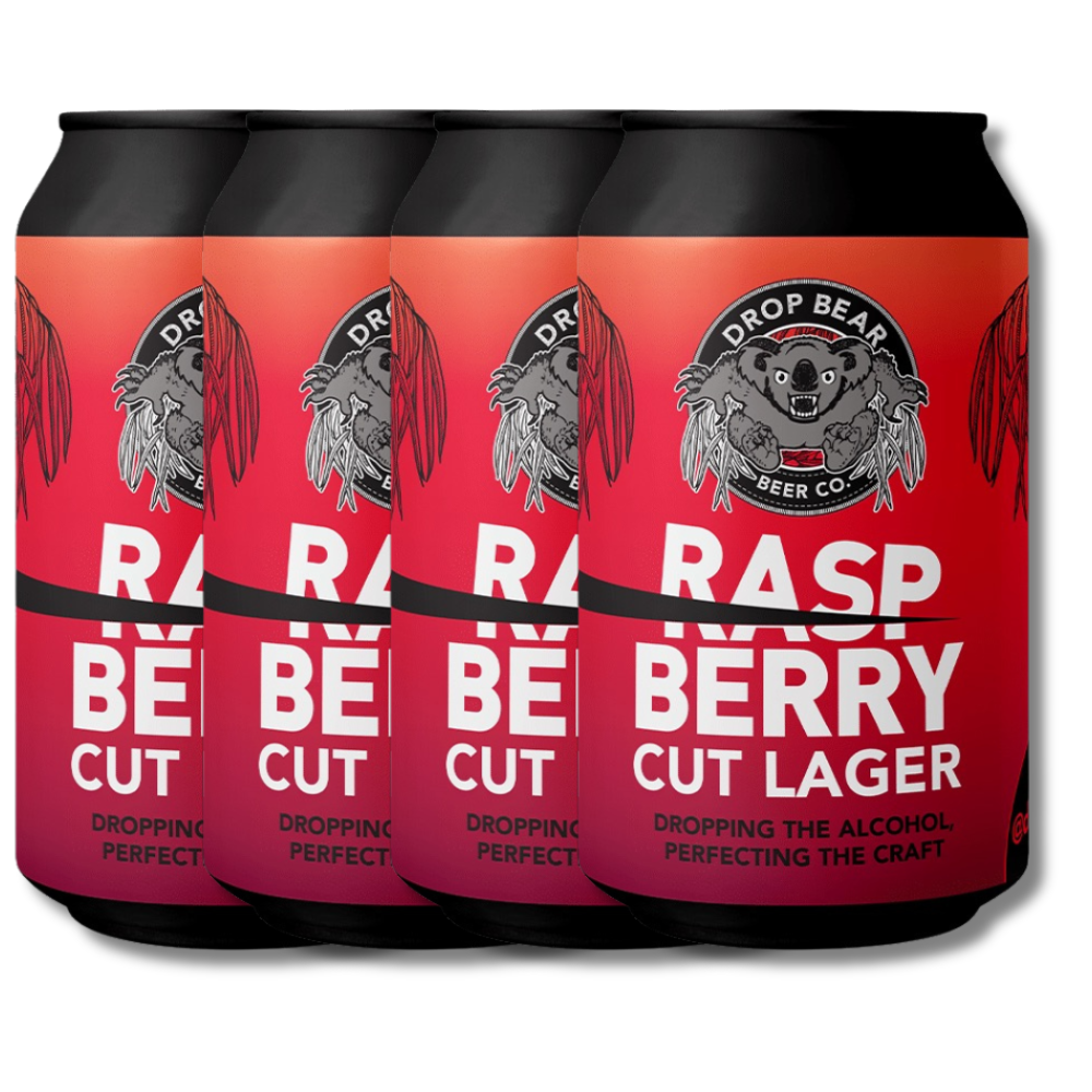 Drop Bear Non-Alcoholic Raspberry Cut Lager 330ml - Drop Bear - Craftzero