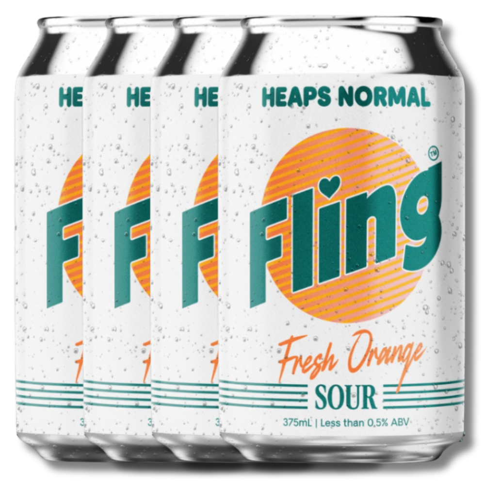Heaps Normal “Fling” Fresh Orange Sour - Alcohol Free 375ml - Heaps Normal - Craftzero