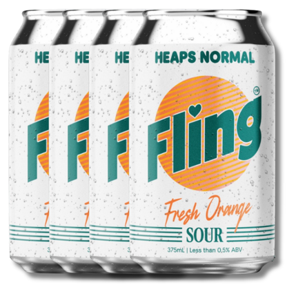 Heaps Normal “Fling” Fresh Orange Sour - Alcohol Free 375ml - Heaps Normal - Craftzero