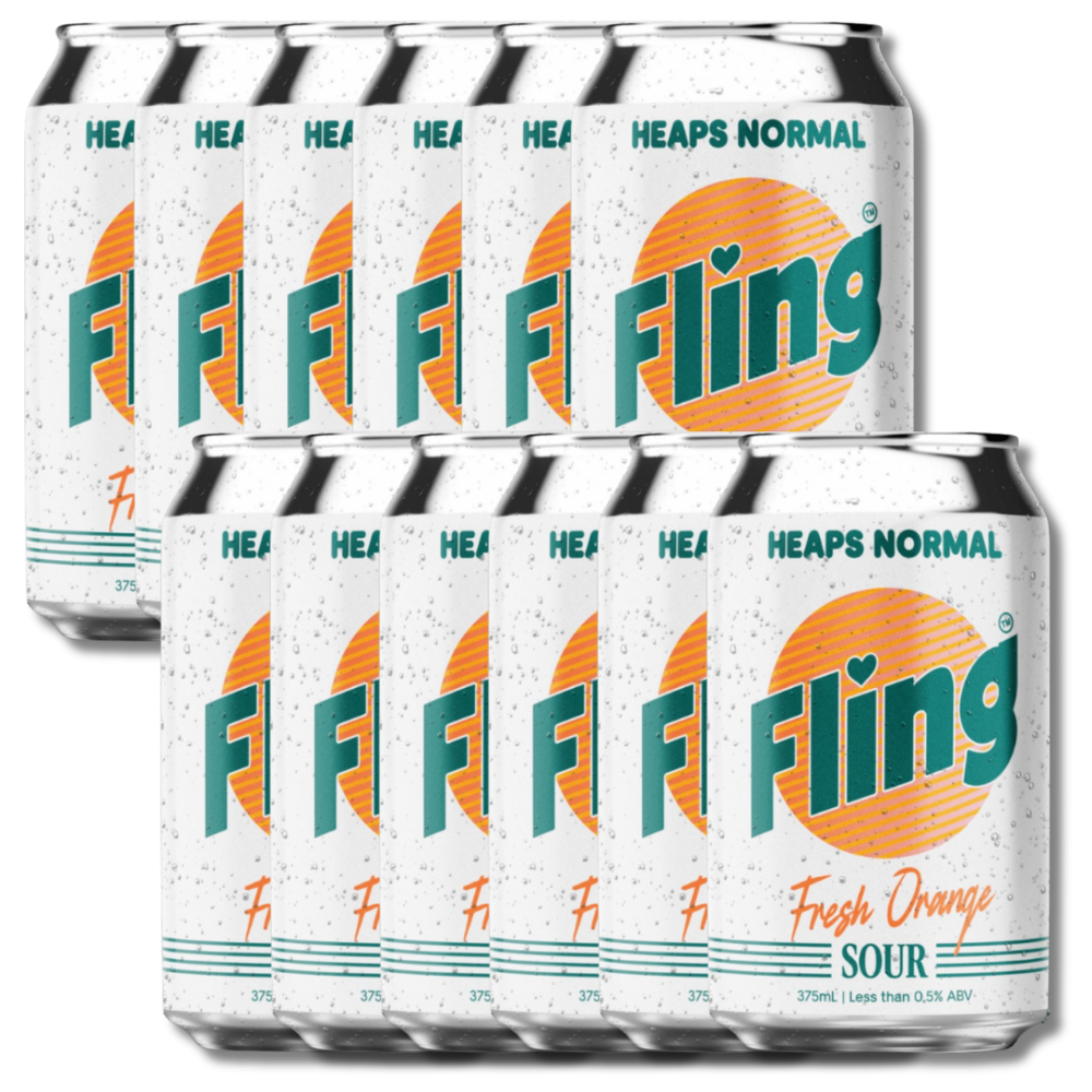 Heaps Normal “Fling” Fresh Orange Sour - Alcohol Free 375ml - Heaps Normal - Craftzero
