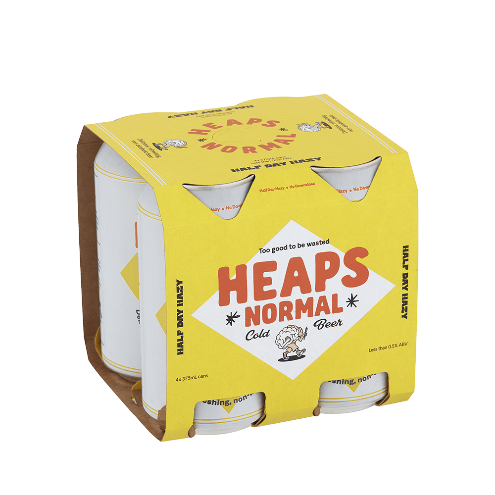 Heaps Normal Half Day Hazy Alcohol Free Beer 375mL - Heaps Normal - Craftzero