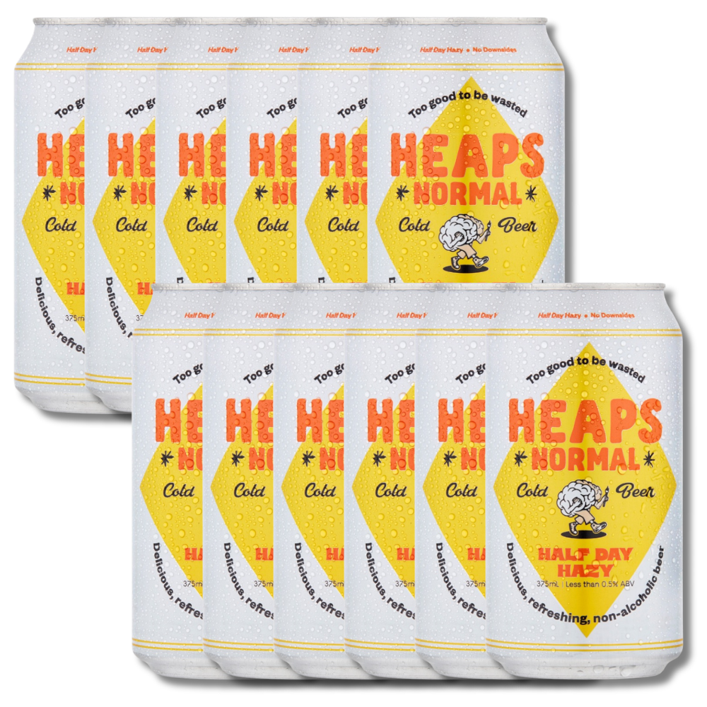 Heaps Normal Half Day Hazy Alcohol Free Beer 375ml - Heaps Normal - Craftzero