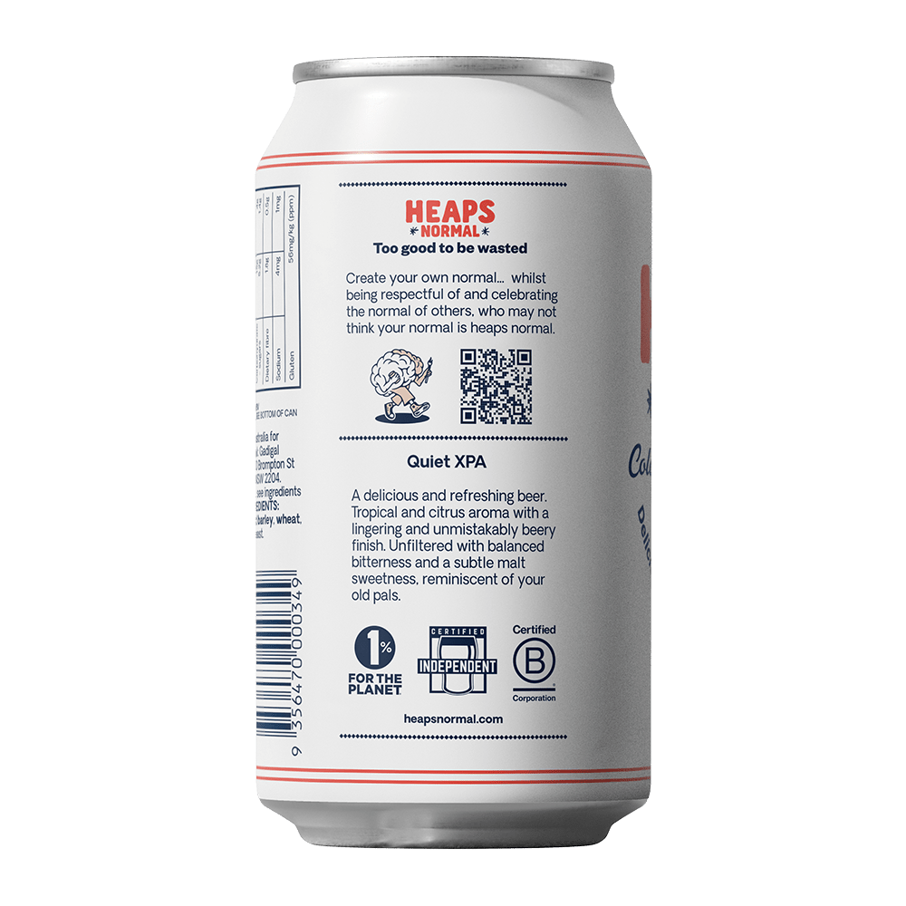 Heaps Normal Quiet XPA Non-Alcoholic Beer 375ml - Heaps Normal - Craftzero