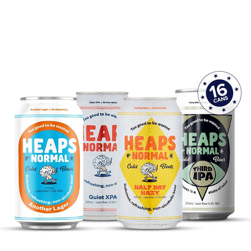 Heaps Normal Ultimate: XPA, Hazy, Lager & IPA (16 Pack Non Alcoholic Beer) - Heaps Normal - Craftzero
