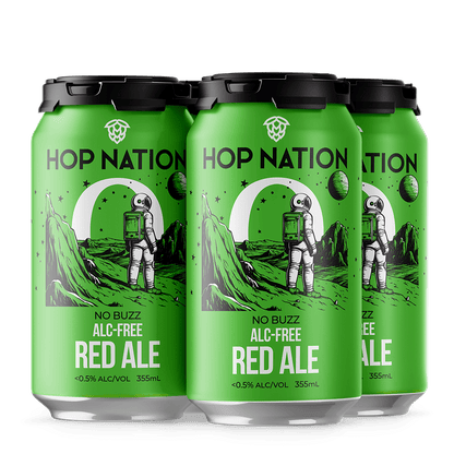 Hop Nation No Buzz American Red Non-Alcoholic Beer 355ml - Hop Nation Brewing Co. - Craftzero