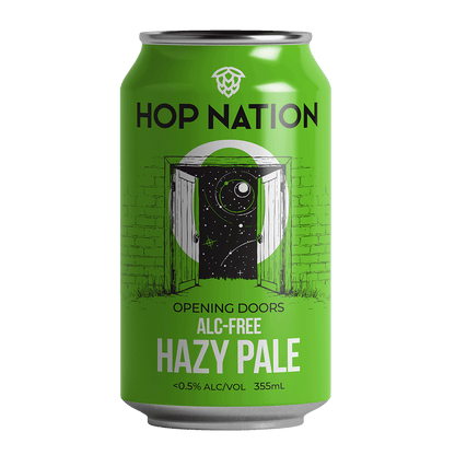 Hop Nation Opening Doors Alc-Free Hazy Pale Ale 355ml - Hop Nation Brewing Co. - Craftzero