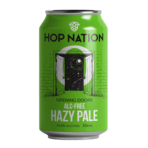 Hop Nation Opening Doors Alc-Free Hazy Pale Ale 355ml - Hop Nation Brewing Co. - Craftzero