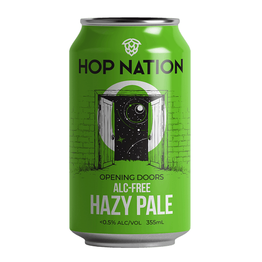 Hop Nation Opening Doors Alc-Free Hazy Pale Ale 355ml - Hop Nation Brewing Co. - Craftzero