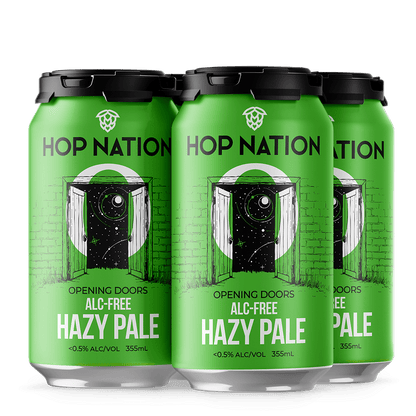 Hop Nation Opening Doors Alc-Free Hazy Pale Ale 355ml ***BBD 02/26*** - Hop Nation Brewing Co. - Craftzero