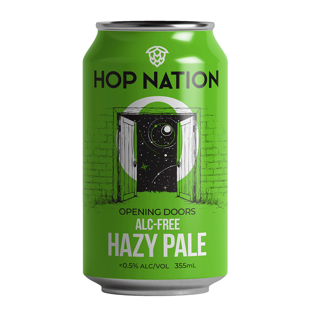 Hop Nation Opening Doors Alc-Free Hazy Pale Ale 355ml ***BBD 02/26*** - Hop Nation Brewing Co. - Craftzero