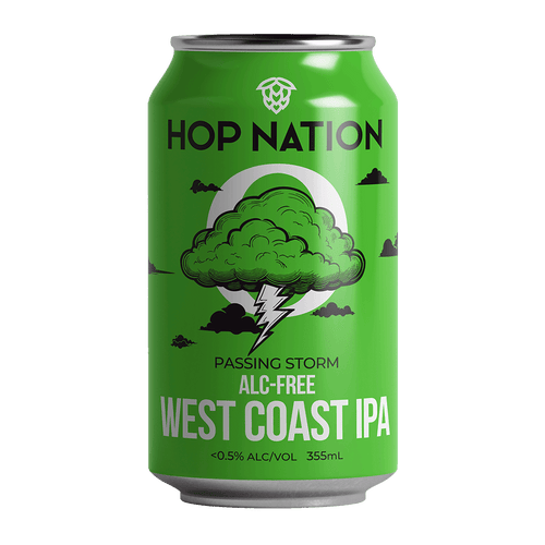 Hop Nation Passing Storm West Coast IPA Non-Alcoholic Beer 355ml - Hop Nation Brewing Co. - Craftzero