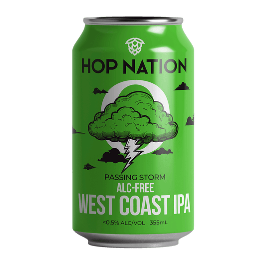 Hop Nation Passing Storm West Coast IPA Non-Alcoholic Beer 355ml - Hop Nation Brewing Co. - Craftzero