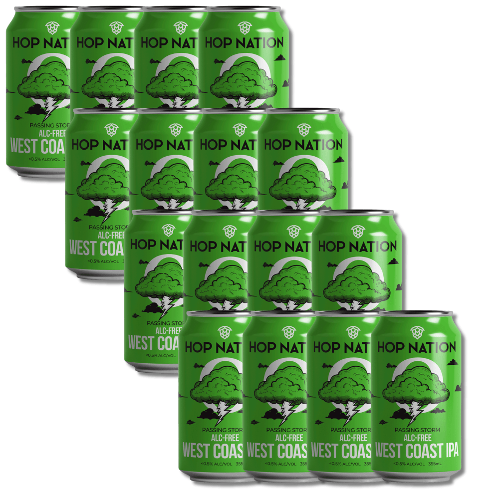Hop Nation Passing Storm West Coast IPA Non-Alcoholic Beer 355ml - Hop Nation Brewing Co. - Craftzero