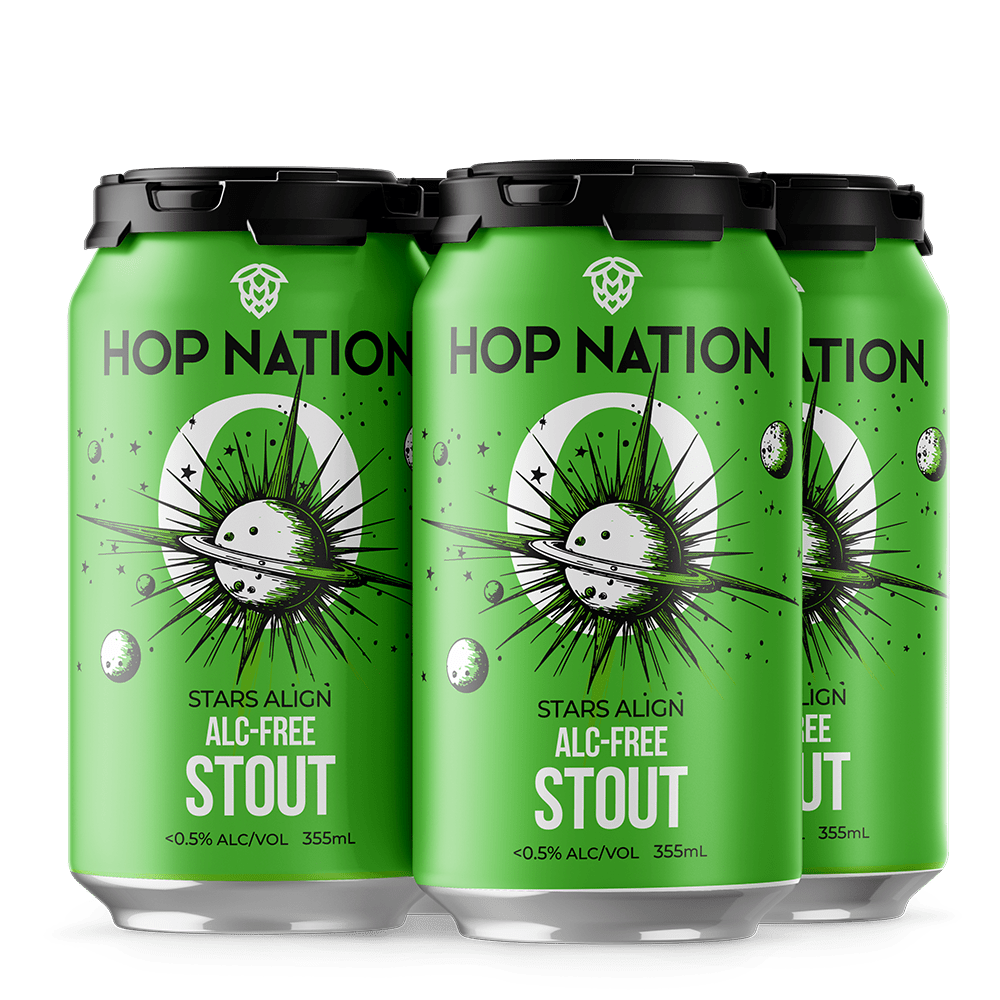 Hop Nation Stars Align Non-Alc Stout 355ml - Hop Nation Brewing Co. - Craftzero