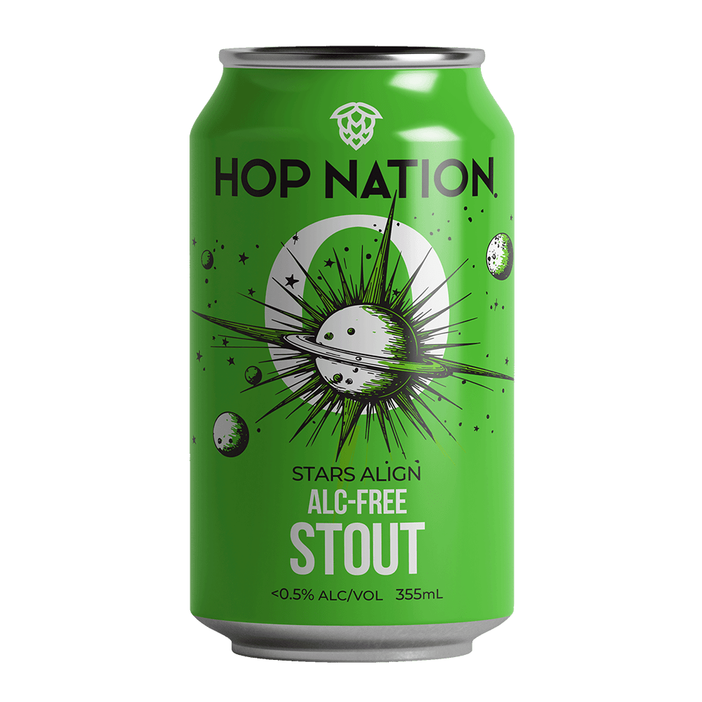 Hop Nation Stars Align Non-Alc Stout 355ml - Hop Nation Brewing Co. - Craftzero