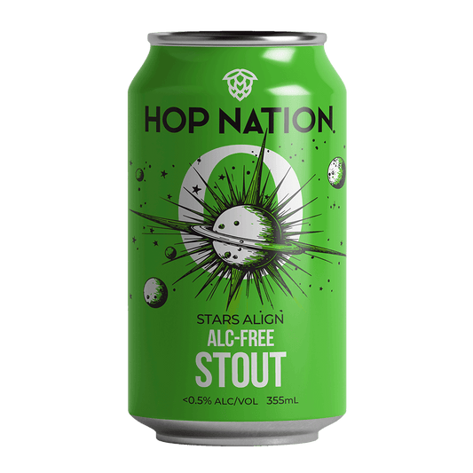 Hop Nation Stars Align Non-Alc Stout 355mL - Hop Nation Brewing Co. - Craftzero